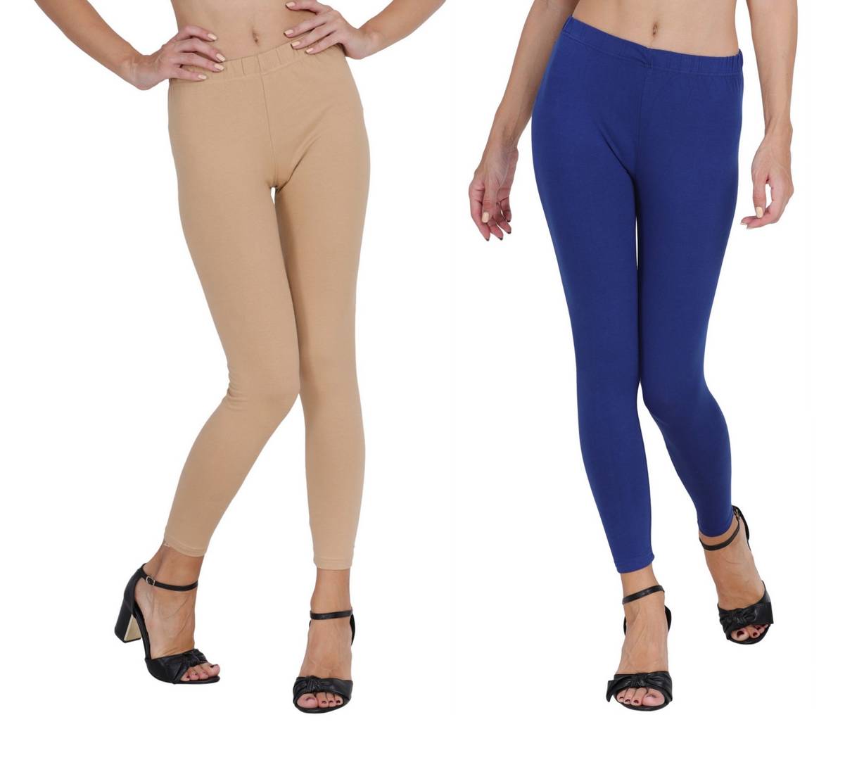 Buy online Pack Of 2 Ankle Length Leggings from Capris & Leggings for Women  by Valles365 By S.c. for ₹699 at 61% off | 2024 Limeroad.com